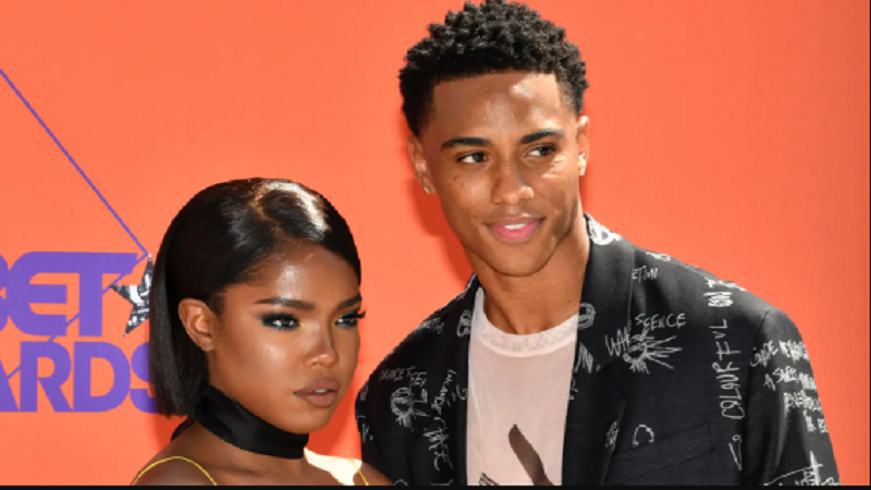 Ryan Destiny Posing with Her boy freind Keith